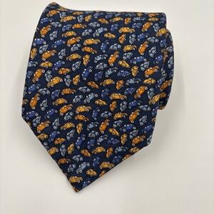 Blue and Yellow Silk Tie